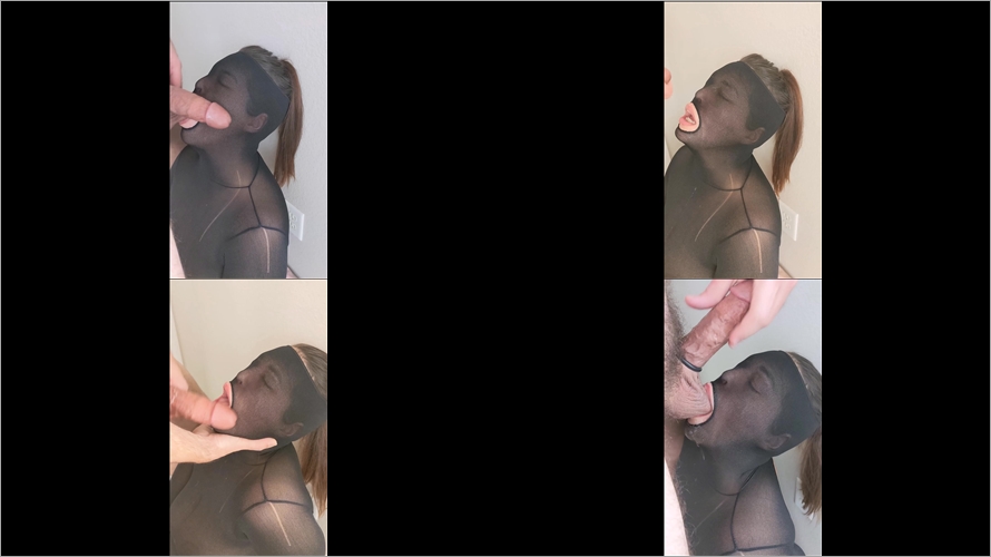 Shy Lynn - Face fucked and covered in mesh bodysuit