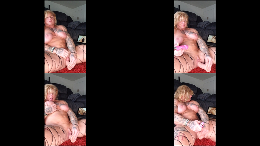 Brooke Diesel - Fucking a Dildo while watching porn