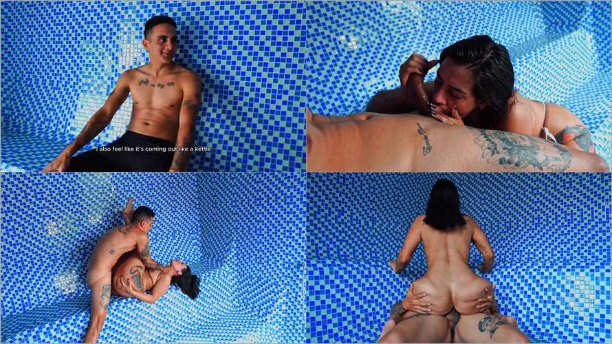 Kylei Ellish - Colombiana milf culona folla extrano en sauna corrida en la
