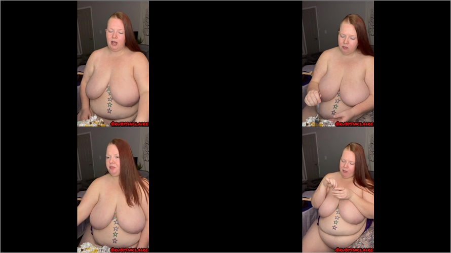 RubySinclaire - Spy on me on cam : Topless Eating