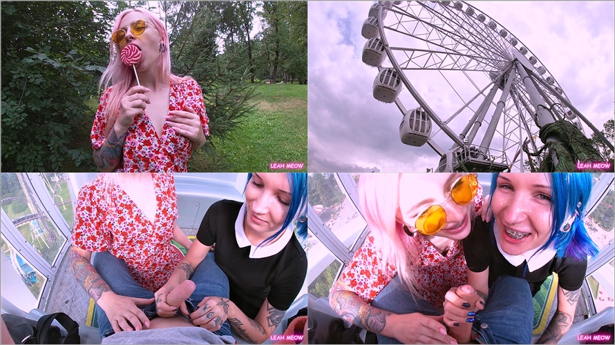 Leah Meow - Rysky blowjob on Ferris wheel
