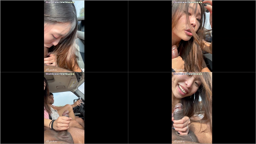 BBC Worldwide - Asian Hotwife Blows Black Dick Twice While Husband Drives